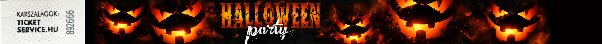 Halloween Party karszalag kiterítve