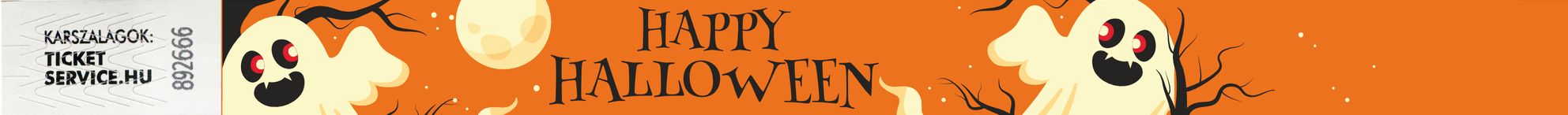 Happy Halloween karszalag kiterítve