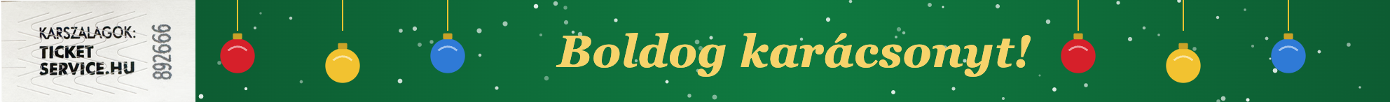 Boldog karácsonyt karszalag kiterítve