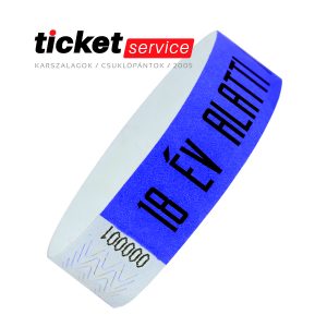 18 év kék tyvek karszalag