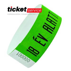 18 év alatti lime tyvek karszalag