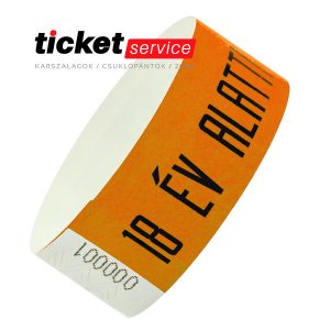 18 év alatti narancs tyvek karszalag