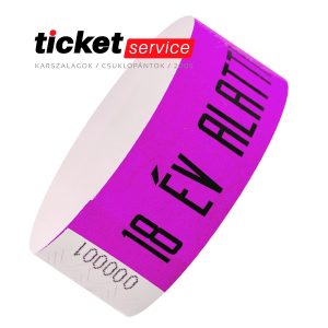 18 év alatti pink tyvek karszalag