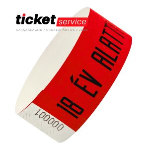 18 év alatti piros tyvek karszalag