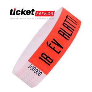 18 év piros tyvek karszalag