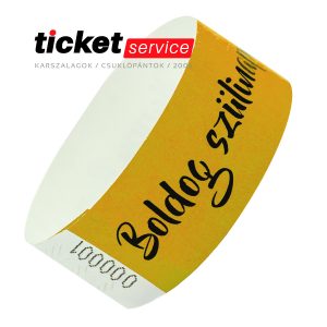 születésnap arany tyvek karszalag