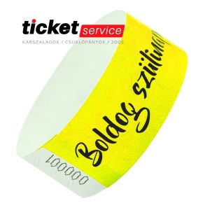 születésnap tyvek karszalag