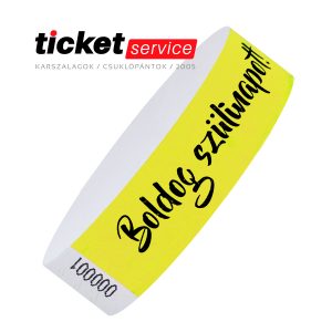 születésnap citrom tyvek karszalag