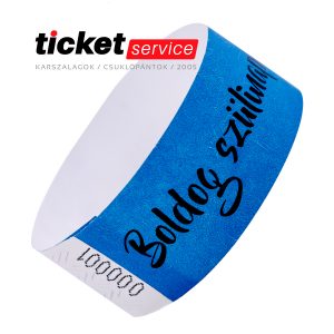 születésnap kék tyvek karszalag