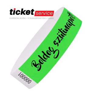 születésnap lime tyvek karszalag