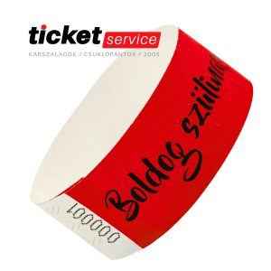 születésnap tyvek karszalag