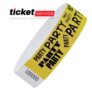 party arany tyvek karszalag