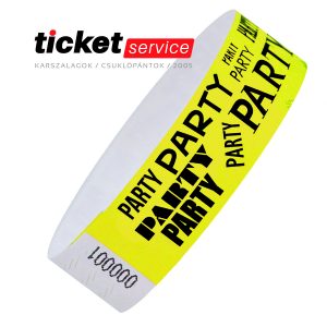 party citrom tyvek karszalag