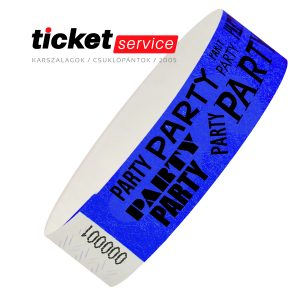 party kék tyvek karszalag