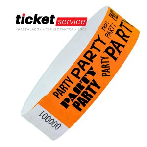 party narancs tyvek karszalag