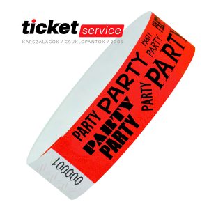 party piros tyvek karszalag