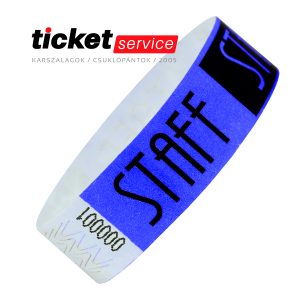 staff kék tyvek karszalag