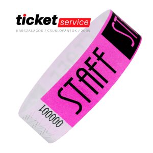 staff pink tyvek karszalag