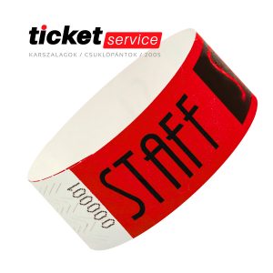 staff piros tyvek karszalag