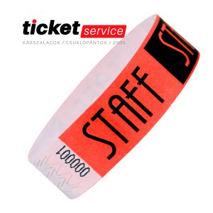 staff piros tyvek karszalag