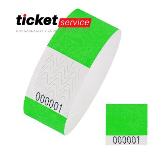 neon-lime tőszelvényes tyvek karszalag