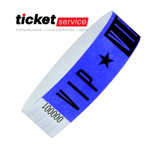 vip kék tyvek karszalag