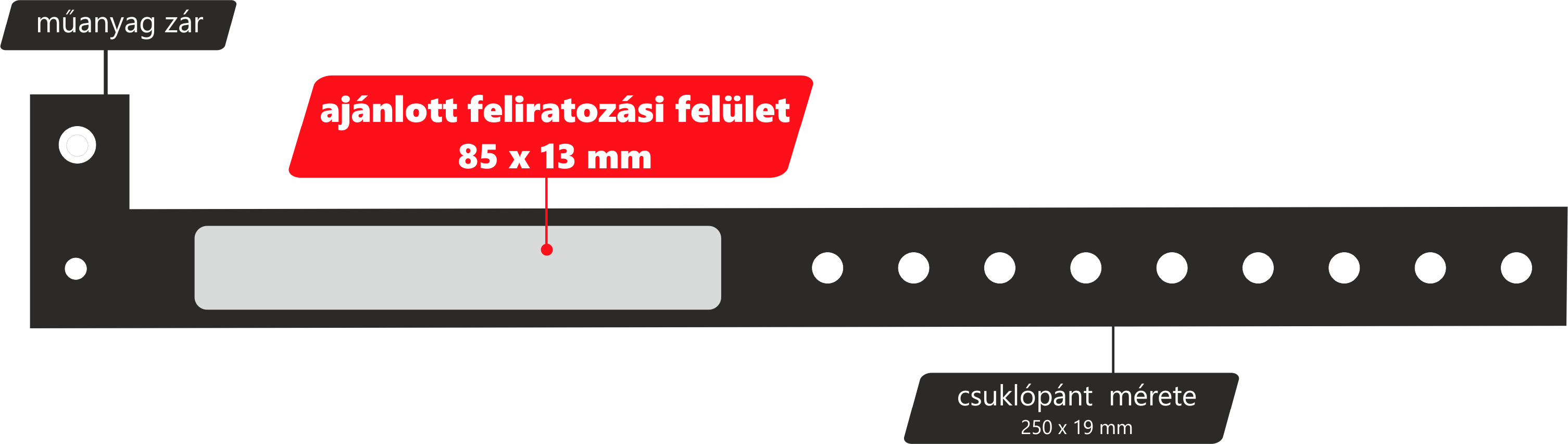 vékony műanyag karszalag feliratozás